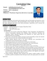 Adil S Cv For Warehouse Supervisor Inventory Controller