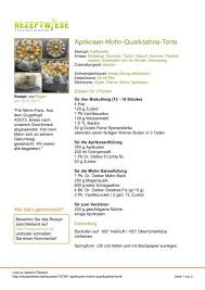 Eine gefettete springform damit auslegen und einen 5 cm hohen rand ziehen. Aprikosen Mohn Quarksahne Torte Rezeptwiese