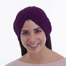 Infinite Spirit in Boysenberry Trendy Boysenberry Color Ear Warmer in  Alpaca Blend Knit