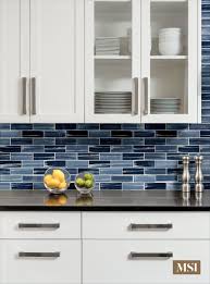 Oceania Azul Glass Subway 2x6x8mm In 2020 Blue Backsplash Blue Kitchen Walls Glass Tile Accent