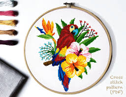 Maybe you would like to learn more about one of these? Tropical Bird Modern Cross Stitch Pattern Flowers Counted Etsy Cross Stitch Patterns Flowers Modern Cross Stitch Modern Cross Stitch Patterns