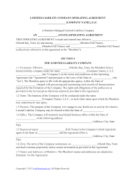 Drafting of short form operating agreement (llc) or bylaws (corporation). Download Multi Member Llc Operating Agreement Template Pdf Rtf Word Freedownloads Net