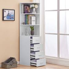 Great corner cabinettracy136overall a great cabinet! Boju Bathroom Corner Storage Cabinet With 4 Drawers 3 Shelves Tall Living Room Wood Unit Organizer Storage Cabinet Set Kitchen Cupboard Sideboard Slimline Floor Cabinets