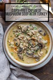 While the recipe calls for diced tomatoes and a package of frozen mixed vegetables, you can customize with anything you have on hand or your family's favorite soup veggies. Dairy Free Cream Of Mushroom Soup With Ground Turkey The Roasted Root