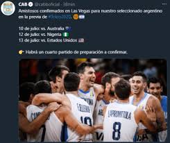 El poderío de eslovenia se vio prácticamente desde el inicio del partido y tuvo mucho mejor efectividad que todo el conjunto nacional. La Seleccion Argentina De Basquet Tiene Tres Amistosos Confirmados Para La Gira En Las Vegas Tyc Sports