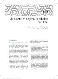 This new translation of an undisputed classic aims to be both accurate and readable. Pdf China Ancien Regime Revolution And After