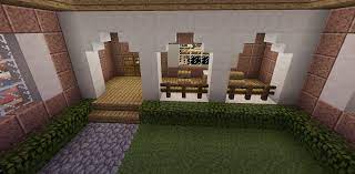Minecraft House Front Porch With Furniture Minecraft Room Minecraft Houses Minecraft Room Ideas In Game