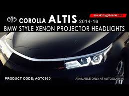 Great savings free delivery / collection on many items. Agtc930 Toyota Corolla Altis 2014 2016 Bmw Style Drl Xenon Hid Projector Headlights Youtube