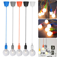 60w Modern Ceiling Fabric Cable Pendant Light Holder E27 Bulb Lamp Fitting Sale Banggood Com