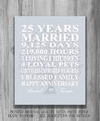 15th wedding anniversary gifts ideas. 25th Wedding Anniversary Gift Silver Anniversary Print Etsy 25 Wedding Anniversary Gifts Anniversary Gifts For Parents 25th Anniversary Gift