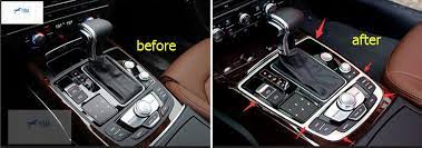 Accessories For Audi A6 A6l A7 2012 2016 Stainless Steel Gear Panel Decorative Cover Trim Interior Accessories Accessories Interior