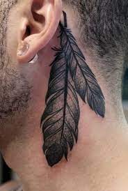 Ear Tattoos For Men Feather Tattoo For Men Native Feather Tattoos Best Neck Tattoos