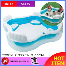 Maybe you would like to learn more about one of these? Intex 56475 Family Swimming Pool 4 Built In Inflatable Seat 2 Drink Holders Shopee Malaysia