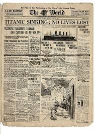 Titanic The World April 15 1912 No Lives Lost Titanic Sinking Titanic Rms Titanic