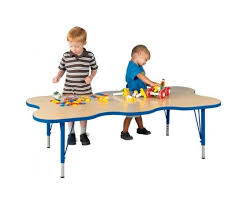 Rectangular My Place Activity Tables By Tot Mate With Scalloped Edges That Suggest An Individual Space For 4 Space Kids Room Activity Table Classroom Tables