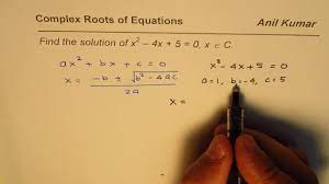 P is the list having the coefficients. Find Complex Roots Of The Quadratic Equation Youtube