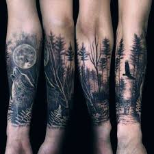 What is the meaning of tribal tattoos? Blackwork Tattoo Forest Is Popular And Has A Painful Meaning Blackwork Forest Meaning Painful Popul Tattoos For Guys Trendy Tattoos Arm Tattoos For Guys