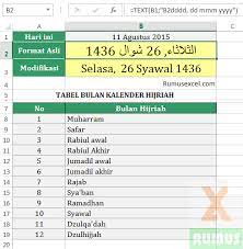 Walau bagaimanapun, ia hanyalah untuk bulan ramadan sahaja. Cara Konversi Kalender Masehi Ke Hijriah Dengan Excel