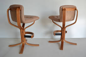 pair joe rufenacht leather barstool bar