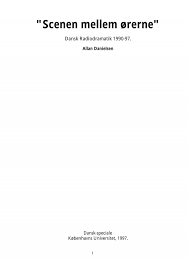 Scenen mellem ørerne - Radioteater.dk