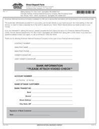 Contact acko insurance on messenger. Fillable Online Direct Deposit Form American National Insurance Company Fax Email Print Pdffiller