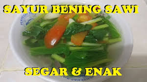 Jika kangkung sudah empuk, matikan api. Resep Sayur Bening Sawi Hijau Segar Enak Mudah Youtube