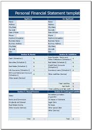 Free Personal Financial Statement Template for Excel 2007 - 2016