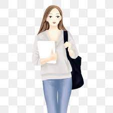 School Season School Starts Starting School Female College Student The University Going To College Character Png Transparent Clipart Image And Psd File For F College Students Student Clipart Girl Clipart