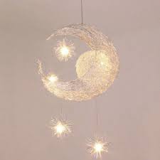 Moon Star Featured Pendant Light 5 Lights Star Lights On Ceiling Kids Room Lighting Bedroom Ceiling Light