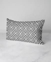 Black And White Geometric Lumbar Pillow Gray Geometric Throw Pillow Rectangle Lumbar Pillow Triangle Pattern Accent Pillow 12x20 Faux Geometric Throw Pillows Throw Pillows Decorative Throw Pillows