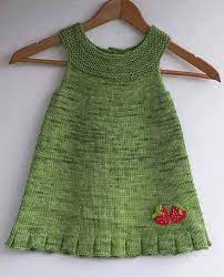 Yesil Yazlik Kiz Cocuk Elbise Knitting Girls Knit Baby Dress Girls Knitted Dress