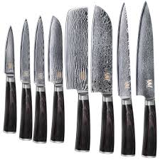 New Brand Vg10 Damascus Steel Knife 8 Pcs Set Color Wood Handle Japanese Steel Kitchen Knife Hot Sale Knife Set Kitchen Damascus Kitchen Knives Kitchen Knives