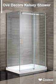 This 8mm Thick Tempered Glass Square Surround Shower Features A Sliding Door Hidden Drain And A Fiberglass Rei Corner Shower Kits Shower Doors Corner Shower