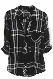 Black And White Buffalo Plaid Shirt Rails Hunter Plaid Shirt In Black White Gray Gray Plaid Shirt Black Plaid Shirt Black And White Flannel