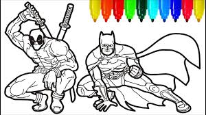 Spiderman is a popular character in comics, films and cartoons. Deadpool Batman Coloring Pages Colouring Pages For Kids Youtube