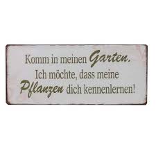 Wer in meinen garten schaut, schaut in mein herz. Lafinesse Metallschild Komm In Meinen Garten Kaufen Bloominghome