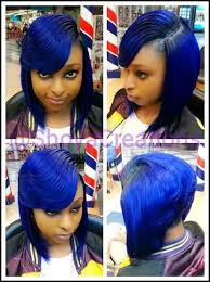 Black And Blue Weave Hairstyles Royal Blue Medium Bob Hot Hair Styles Mermaid Hair Color Black Women Updo Hairstyles