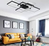 Luminária de teto moderna de 80 W para quarto com lustre de ...