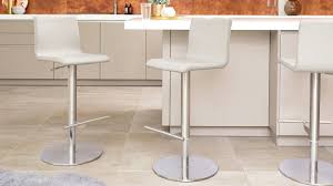 Entertain your guests in style when you choose classy red leather barstools. Kiki Light Grey Real Leather Gas Lift Bar Stool Bar Stools Modern Kitchen Stools Designer Bar Stools