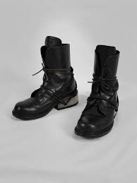 Black Boots With Brown Heel Dirk Bikkembergs Black Tall Boots With Laces Through The Metal Heel 39 Late 90 S V A N Ii T A S Boots Black Boots Tall Black Wedge Boots