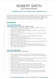 Learn how to write a cover letter in our detailed guide. Junior Web Developer Resume Samples Qwikresume