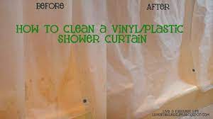 How To Clean A Vinyl Or Plastic Shower Curtain Easy Good Bye Soap Scum Live A Fabu Plastic Shower Curtain Clean Shower Curtain Liner Clean Shower Curtains