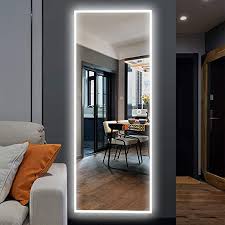 Order now for a fast home delivery or reserve in store. Neutype 65 X22 Led Mirror Full Length Dressing Mirror Large Rectangle Bedroom Bathroom Living Room Mirrors With Touch Button And Plug Dimmable Lighting Stepless Dimming Burst Proof Glass Anti Fog Amazon Ca Home Kitchen