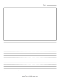 Blue and red with a margin. Writing Paper With Picture Box Free Printable Paper