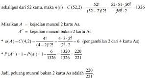 Di samping soal latihan fisika kelas 10,11,12 semester 1 k13 ini, kami pun menyediakan soal uts guna guru mapel lainnya laksana bahasa sunda, pkn, bahasa indonesia, ipa, kkpi, bahasa inggris, pjok. 50 Contoh Soal Peluang Dan Jawaban