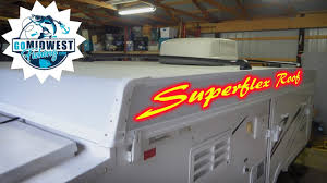 Then we used the same 50/50 mixture of mek and abs plastic pellets that we did for our roof repair. Pop Up Camper Roof Rebuild Using Superflex Youtube