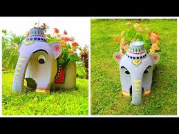 Indoor shade plants potted plants patio outdoor plants garden plants tropical backyard landscaping tropical garden design. How To Make Beautiful Elephant Plant Pot From Discarded Plastic Bottle Diy Toy Elephant Pot Youtube In 2021 Bottle Crafts Plastic Bottle Crafts Diy Jar Crafts