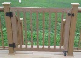 This Customer Had Menards Ultradeck Cedar Railing We Suggested Using Deck Gate Pet Gate Dog Gate