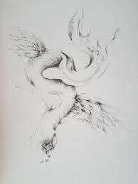 It can also represent our capacity to rise despite having troubled life. The Fallen Angel Drawing By Michele Loubser Saatchi Art