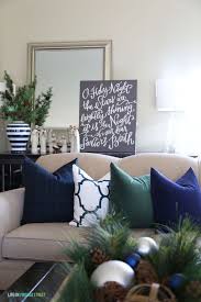 Christmas Living Room Details Life On Virginia Street Christmas Decorations Living Room Christmas Living Rooms Blue Christmas Decor
